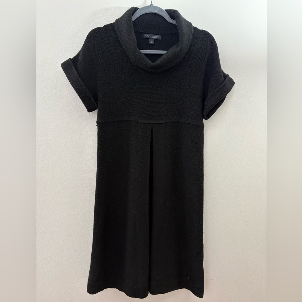Banana Republic Black Midi Dress with Cowl Neck